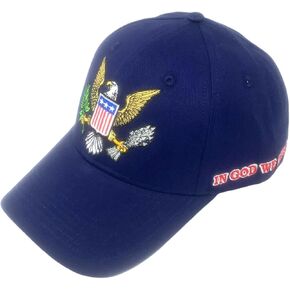 JP’s All-Cotton Snapback Baseball Cap; USA Eagle IGWT Embroidered; Navy Blue
