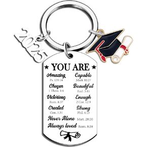 Inspirational Graduation Gifts For Women Men Class Of 2025 Keychain Graduation Gifts For Her Him High School Senior College Students Religious Christian Gift Ideas