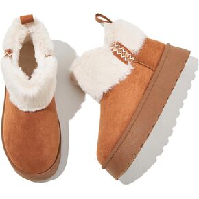 HYPOCRUTE Womens Winter Boots Fur Snow Boots Ankle Booties Fuzzy Warm Platform Short Boots for Women Slip on Boots
