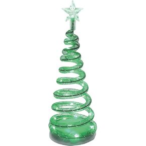 Department 56 Village Collection Accessories Halloween Spiralight Tree LED Lit Figurine, 9.05 Inch, Green