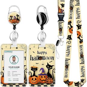 Easter Rabbit Lanyards for Id Badges, Cute Badge Holder with Retractable Reel Clip, Easter Bunny Tulip Work Name Tag Breakaway Lanyard Vertical ID Card Protector Case for Nurse Doctor Teacher Student