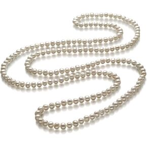 Betty White 6-7mm A Quality Freshwater Cultured Pearl Necklace for Women-51 in Rope Length