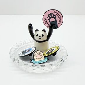 lemonadeus Cute Ring Holder Jewelry Holder Animals Cat Frog Ring Dish Tray for Jewelry, Trinket, Decorative Ring Holder/Trinket Tray for Women Girls Birthday Gift (black cat)