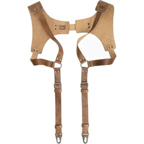 Hide & Drink, Renaissance Suspenders for Groomsmen, Back Support Harness for Men, Best Men, Steampunk Style, Full Grain Leather, Handmade, Bourbon Brown