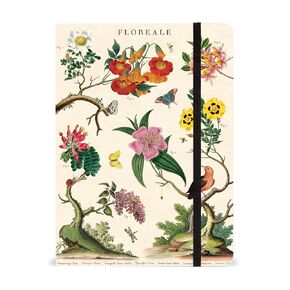 Cavallini Papers & Co. Notebook Floreale 144 Pages Featuring Classic Cream Lined Paper Stock, 6 x 8
