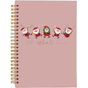 Christmas Notebook, Pink Bow Deer Coquette Christmas Journal, Deer Gifts for Women, Christmas Office Gifts, Christmas Composition Notebook, Christmas Spiral Notebook 5.5x8.3 Inch