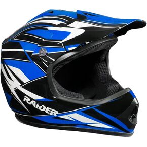 Raider 2131113 GX3 Unisex-Child MX Off-Road Helmet (Blue, Youth Small)