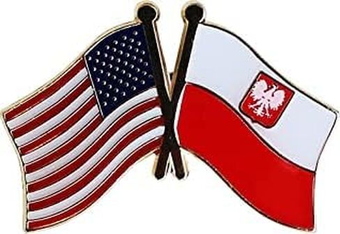 Poland (Eagle) - USA National Flag Friendship Lapel Pin in Saudi Arabia