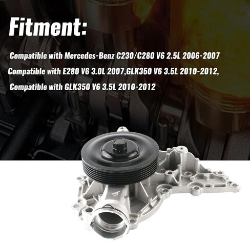 2722000901 AW6142 طقم مضخة مياه مع حشية V6 3.0L/3.5L، متوافق مع 06-07 Me-Benz C230 C280، 08-12 C300، 06-11 C350 E350 ML350 R350 SLK350، 06-09 CLK350 SLK280، 10- 11 إس إل كيه300 جي إل كيه350 in Saudi Arabia