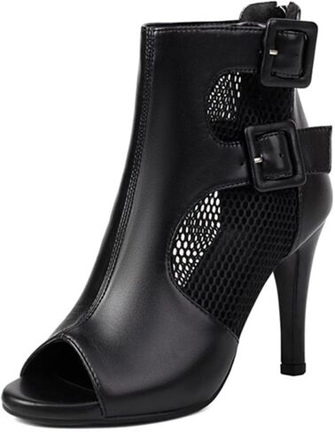 SWDZM Womens Ballroom Dance Boots Ankle Latin Salsa Professional Dance Heels for Women in Kuwait