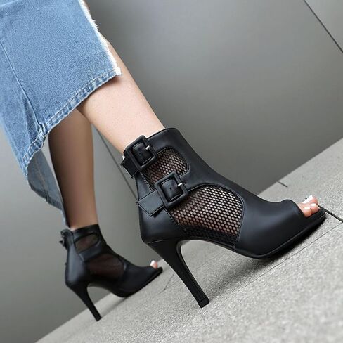 SWDZM Womens Ballroom Dance Boots Ankle Latin Salsa Professional Dance Heels for Women in Kuwait