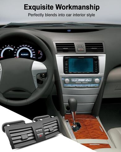 فتحة تكييف هواء مركزية مناسبة لسيارة Toyota Camry Dash 2007-2013 استبدل 55660-06100، وحدة التحكم المركزية لوحة لوحة منفذ لوحة مصبغة مع زر ساعة تبديل الطوارئ in Saudi Arabia