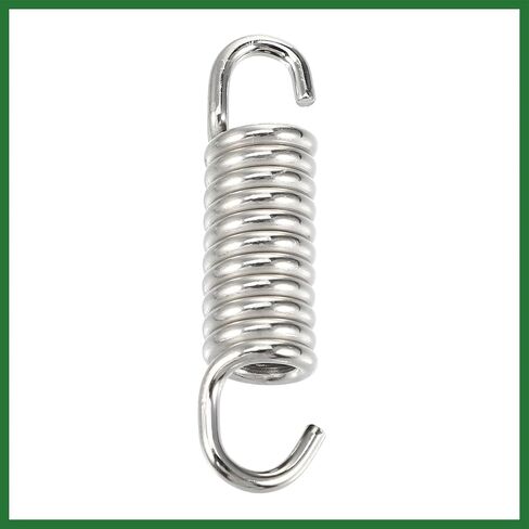 Motoforti 4 Pcs 43mm 1.69" Motorcycle Muffler Exhaust Pipe Spring Universal Stainless Steel Silver Tone Long-lasting in Saudi Arabia
