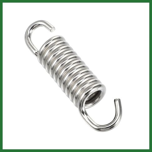 Motoforti 4 Pcs 43mm 1.69" Motorcycle Muffler Exhaust Pipe Spring Universal Stainless Steel Silver Tone Long-lasting in Saudi Arabia
