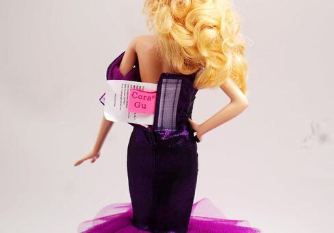 [فستان مصنوع يدويًا مناسب لدمية مقاس 12 بوصة] فستان حورية البحر أرجواني كلاسيكي بكتف واحد من Cora Gu / فساتين زفاف تناسب دمية عصرية مقاس 12 بوصة [الدمية غير متضمنة] in Kuwait