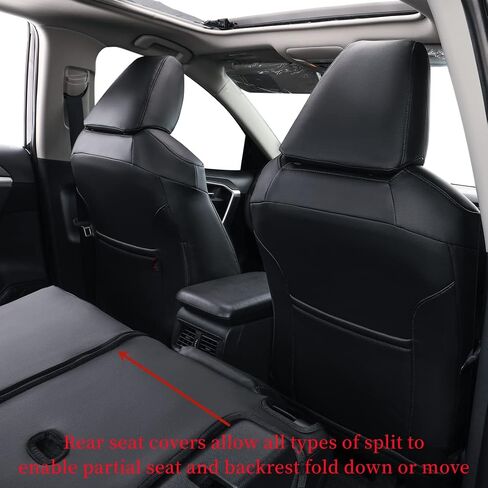 Coverdream أغطية مقاعد السيارة الملائمة المخصصة لسيارة Toyota Prius L,LE,XLE,Limited,LEco,Nightshade 2016 2017 2018 2019 2020 2021 2022، واقي مقعد جلدي بتغطية كاملة (مجموعة كاملة، أسود) in Saudi Arabia