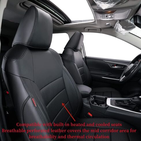 Coverdream أغطية مقاعد السيارة الملائمة المخصصة لسيارة Toyota Prius L,LE,XLE,Limited,LEco,Nightshade 2016 2017 2018 2019 2020 2021 2022، واقي مقعد جلدي بتغطية كاملة (مجموعة كاملة، أسود) in Saudi Arabia
