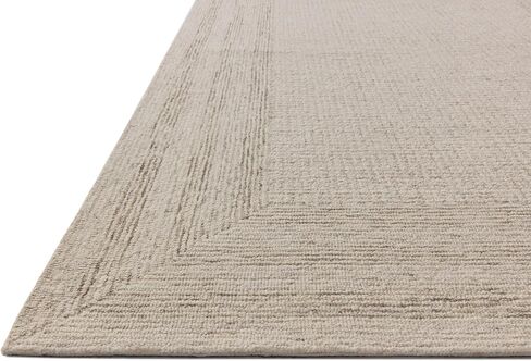 مجموعة Loloi Amber Lewis Windsor Collection WIN-01 عاجي/حجري 7'-9" x 9'-9"، .50 بوصة ارتفاع الوبر، سجادة المنطقة in Kuwait