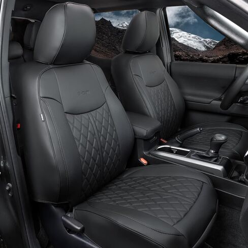 Seat Covers for Tacoma, Fully Cover Custom Fit 2016-2023 Tacoma TRD Crew Double Cab Waterproof Faux Leather Cushion Protector Armrest Covers(Not for Model After July 2023) (Full Set #A) in Saudi Arabia