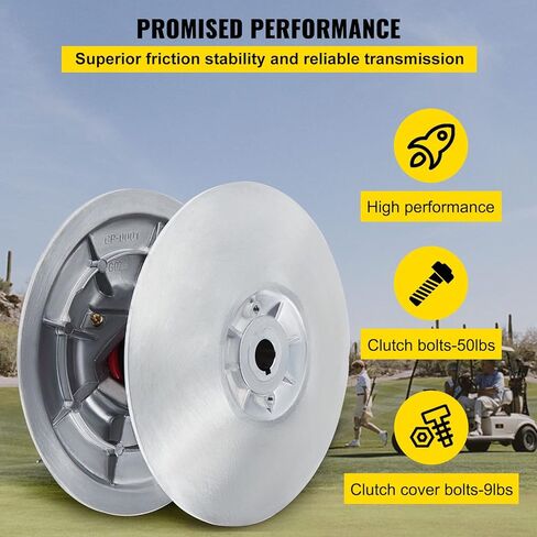 Bestauto Golf Cart Secondary Driven Power Clutch Kit Metal Surface Drive Clutch 1985-2007 Driven Clutch Kit Compatible with Yamaha Low End G2-G28 Golf Cart (with Spring) in Kuwait