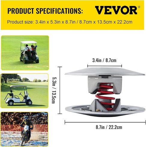 Bestauto Golf Cart Secondary Driven Power Clutch Kit Metal Surface Drive Clutch 1985-2007 Driven Clutch Kit Compatible with Yamaha Low End G2-G28 Golf Cart (with Spring) in Kuwait