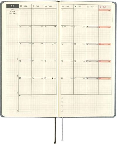 Hobonichi Techo 2025 Weeks MEGA [إنجليزي/طويل ونحيف الحجم/بداية يناير/مخطط] الألوان: فستق in Saudi Arabia