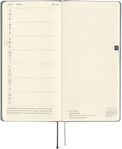 Hobonichi Techo 2025 Weeks MEGA [إنجليزي/طويل ونحيف الحجم/بداية يناير/مخطط] الألوان: فستق in Saudi Arabia