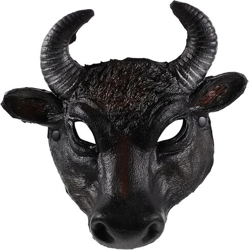LUOZZY Halloween Bull Mask Prom Animal Mask Halloween Cosplay Costume Prop Fake Bull Mask Halloween Mask Supply in Saudi Arabia