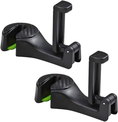 2 Pack Car Hook,Car Seat Back Hook,Universal Multifunctional Car Vehicle Back Seat headrest Mobile Phone Holder,Universal adjustable Car headrest hook (Carbon Fiber) in Kuwait