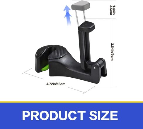 2 Pack Car Hook,Car Seat Back Hook,Universal Multifunctional Car Vehicle Back Seat headrest Mobile Phone Holder,Universal adjustable Car headrest hook (Carbon Fiber) in Kuwait