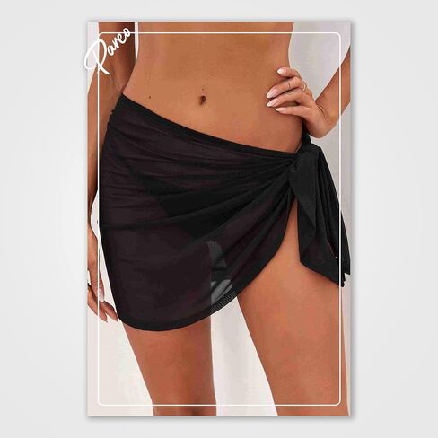 Women Beach Sarongs Pareo Sheer Cover Ups - Chiffon Cover Ups for Swimwear - Swimsuit Skirt Beach Cover Up Swimwear in Saudi Arabia