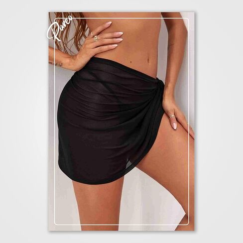 Women Beach Sarongs Pareo Sheer Cover Ups - Chiffon Cover Ups for Swimwear - Swimsuit Skirt Beach Cover Up Swimwear in Saudi Arabia