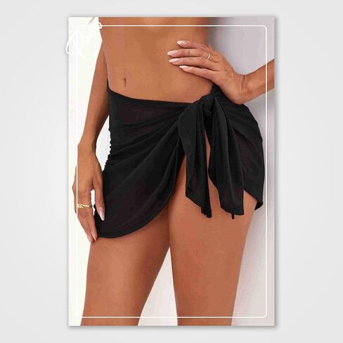 Women Beach Sarongs Pareo Sheer Cover Ups - Chiffon Cover Ups for Swimwear - Swimsuit Skirt Beach Cover Up Swimwear in Saudi Arabia