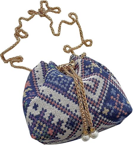 Verdusa Mini Plaid Print Drawstring Tote Bags Casual Handbags Retro Handbag in Saudi Arabia