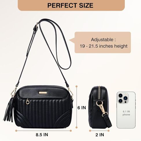 Marvolia Quilted Crossbody Bags for Women Vegan Leather Shoulder Handbag Small Purses with Adjustable Strap in Saudi Arabia