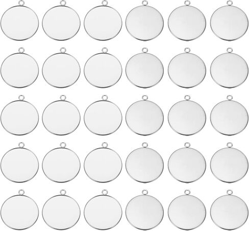 PATIKIL Pendant Trays 316 Stainless Steel Round Bezel Base in Saudi Arabia