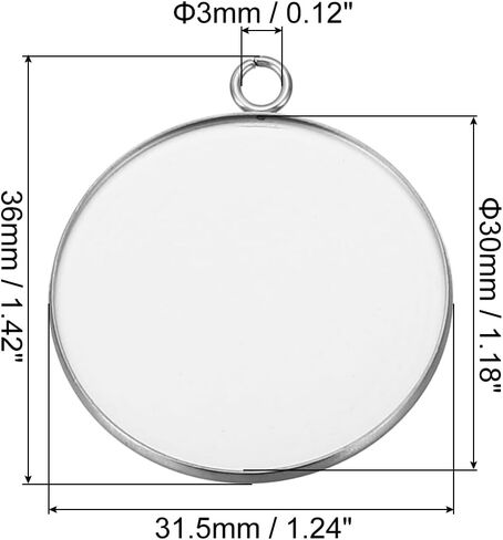 PATIKIL Pendant Trays 316 Stainless Steel Round Bezel Base in Saudi Arabia