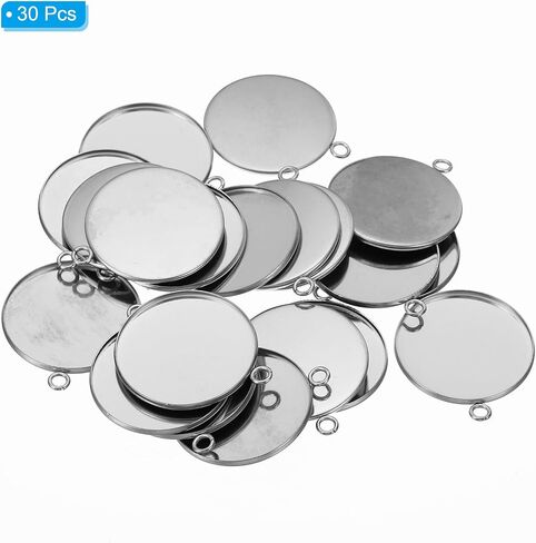 PATIKIL Pendant Trays 316 Stainless Steel Round Bezel Base in Saudi Arabia