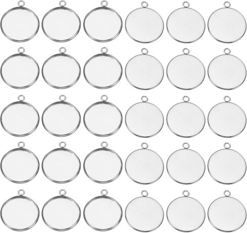 PATIKIL Pendant Trays 316 Stainless Steel Round Bezel Base in Saudi Arabia