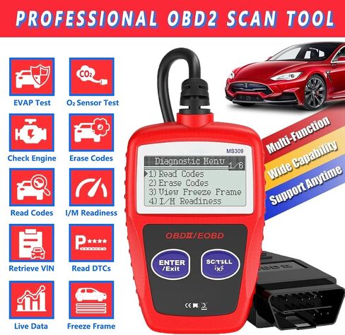 obd2 الماسح الضوئي obd قارئ رمز السيارة اللاسلكي لجميع السيارات بلوتوث obdii قارئ أداة تشخيص السيارة، متوافق مع obdii - ماسح ضوئي للسيارة متوافق مع iOS وأندرويد، فحص قارئ رمز المحرك in Saudi Arabia