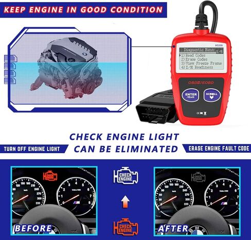 obd2 الماسح الضوئي obd قارئ رمز السيارة اللاسلكي لجميع السيارات بلوتوث obdii قارئ أداة تشخيص السيارة، متوافق مع obdii - ماسح ضوئي للسيارة متوافق مع iOS وأندرويد، فحص قارئ رمز المحرك in Saudi Arabia