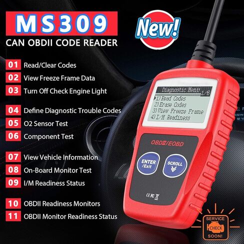 obd2 الماسح الضوئي obd قارئ رمز السيارة اللاسلكي لجميع السيارات بلوتوث obdii قارئ أداة تشخيص السيارة، متوافق مع obdii - ماسح ضوئي للسيارة متوافق مع iOS وأندرويد، فحص قارئ رمز المحرك in Saudi Arabia