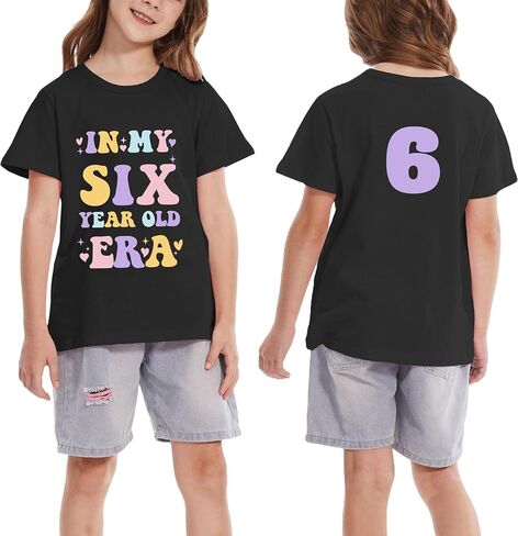 Little Girl Five Six Seven Eight Nine Ten Birthday Shirt in My Five-Ten Years Old Era T-Shirts in Saudi Arabia