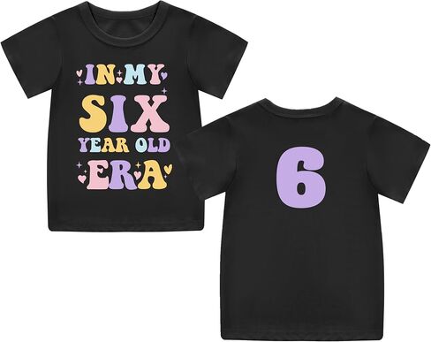 Little Girl Five Six Seven Eight Nine Ten Birthday Shirt in My Five-Ten Years Old Era T-Shirts in Saudi Arabia