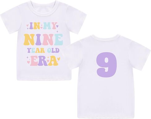Little Girl Five Six Seven Eight Nine Ten Birthday Shirt in My Five-Ten Years Old Era T-Shirts in Saudi Arabia