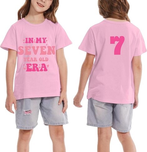 Little Girl Five Six Seven Eight Nine Ten Birthday Shirt in My Five-Ten Years Old Era T-Shirts in Saudi Arabia