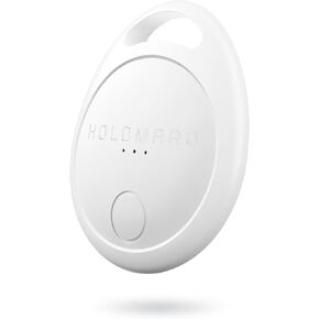 Key Finder Luggage Tracker Works with Apple Find My [Certified, iOS ONLY] A1rTag Alternative, Waterproof, Bluetooth,Lost Mode/Long Battery Life Locate Keys/Handbags/Suitcase/Pets HoloTag (2PACK White)