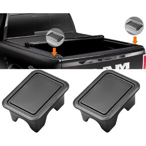 غطاء جيب للسكك الحديدية الخلفية للشاحنة، أغطية للسكك الحديدية الخلفية لـ 2019-2024 دودج رام 1500/2500، ملحقات غطاء تونيو (مجموعة من 2) - تناسب فقط جيوب الأوتاد الخلفية in Kuwait