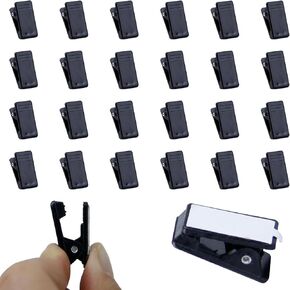 24Pcs Self Adhesive Clips, Wall Clips for Hanging, Photo Clips Plastic Spring Clips Hanging for Paper Tapestry Hangers Home and Office Christmas Decor