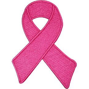 Breast Cancer Awareness Patch Pink Embroidered Iron on Sew on Patch Badge for Clothes etc.9x6cm
